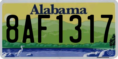 AL license plate 8AF1317