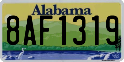 AL license plate 8AF1319