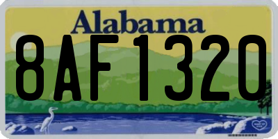 AL license plate 8AF1320