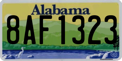 AL license plate 8AF1323
