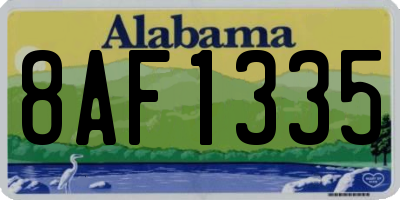 AL license plate 8AF1335