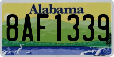 AL license plate 8AF1339