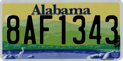 AL license plate 8AF1343