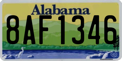 AL license plate 8AF1346