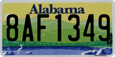 AL license plate 8AF1349