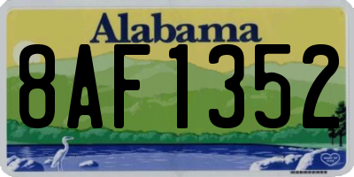 AL license plate 8AF1352