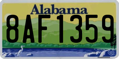 AL license plate 8AF1359