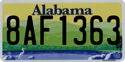 AL license plate 8AF1363