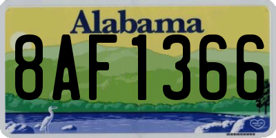 AL license plate 8AF1366