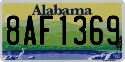 AL license plate 8AF1369
