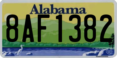 AL license plate 8AF1382