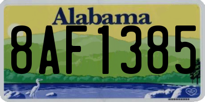 AL license plate 8AF1385