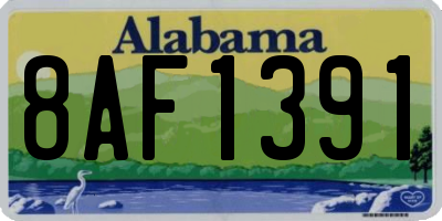 AL license plate 8AF1391