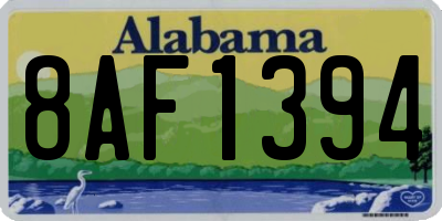 AL license plate 8AF1394