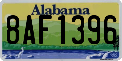 AL license plate 8AF1396