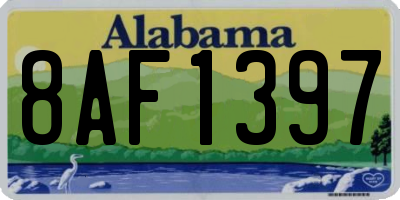 AL license plate 8AF1397