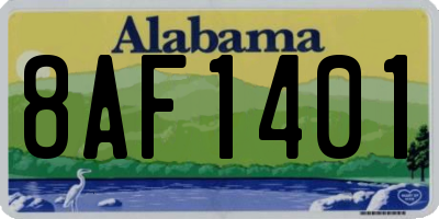 AL license plate 8AF1401