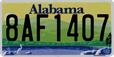 AL license plate 8AF1407