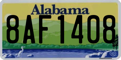 AL license plate 8AF1408