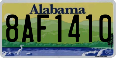 AL license plate 8AF1410