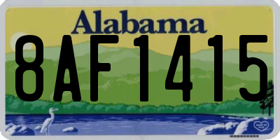 AL license plate 8AF1415