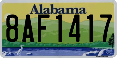 AL license plate 8AF1417