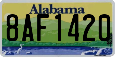 AL license plate 8AF1420
