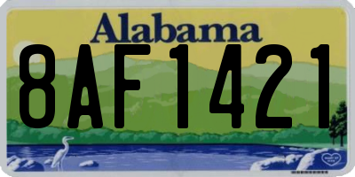 AL license plate 8AF1421