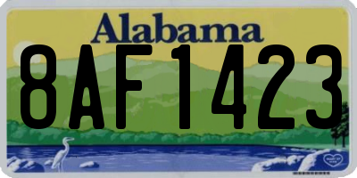 AL license plate 8AF1423