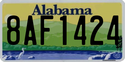 AL license plate 8AF1424