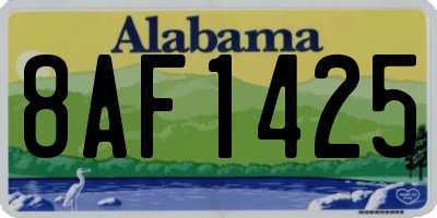 AL license plate 8AF1425