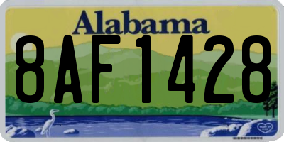 AL license plate 8AF1428