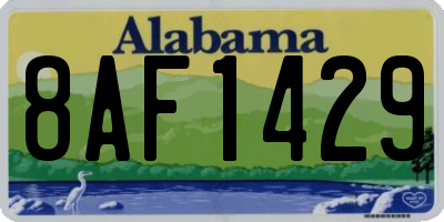 AL license plate 8AF1429