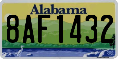AL license plate 8AF1432