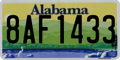 AL license plate 8AF1433