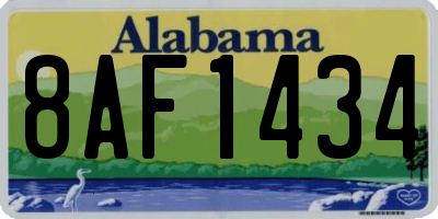 AL license plate 8AF1434