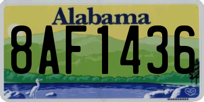 AL license plate 8AF1436