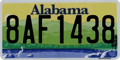 AL license plate 8AF1438