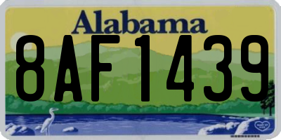 AL license plate 8AF1439
