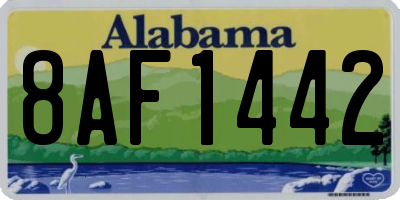 AL license plate 8AF1442