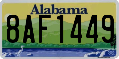 AL license plate 8AF1449