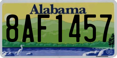 AL license plate 8AF1457