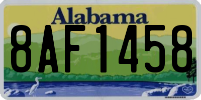AL license plate 8AF1458