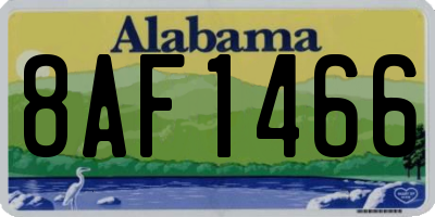 AL license plate 8AF1466