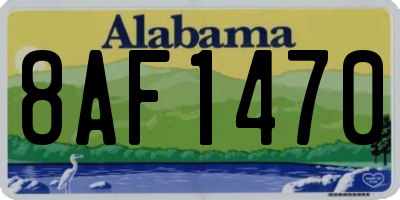 AL license plate 8AF1470