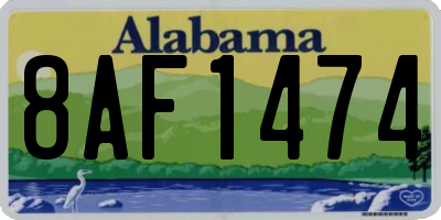 AL license plate 8AF1474