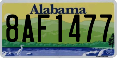 AL license plate 8AF1477
