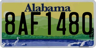 AL license plate 8AF1480