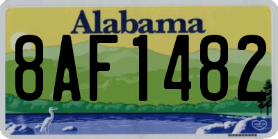 AL license plate 8AF1482