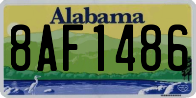 AL license plate 8AF1486